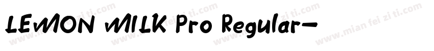 LEMON MILK Pro Regular字体转换
